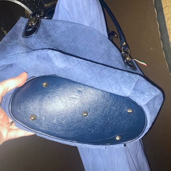 😍NWT Marino Orlandi Made in Italy Blue Suede Purse - Picture 15 of 15